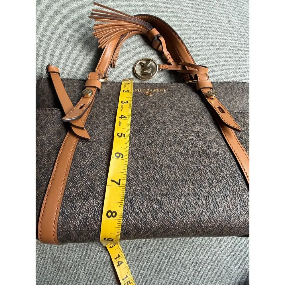 Michael Kors Sullivan Small Logo Top-Zip Tote Bag Logo-print Leather Canvas - Picture 10 of 16